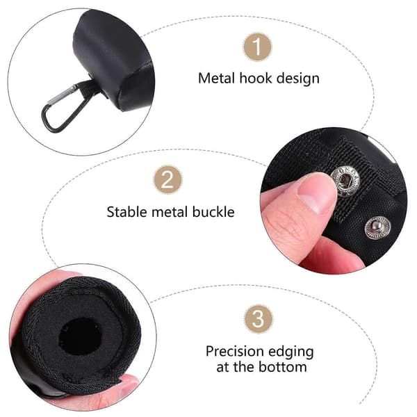 Durable Storage Bag Practical Ball Bag for Storage 2 Pcs Black 12x6 cm Black 12x6 cm Svart