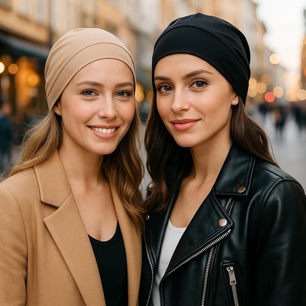 3 stk. Hijab Undercap til kvinder, sort, hvid