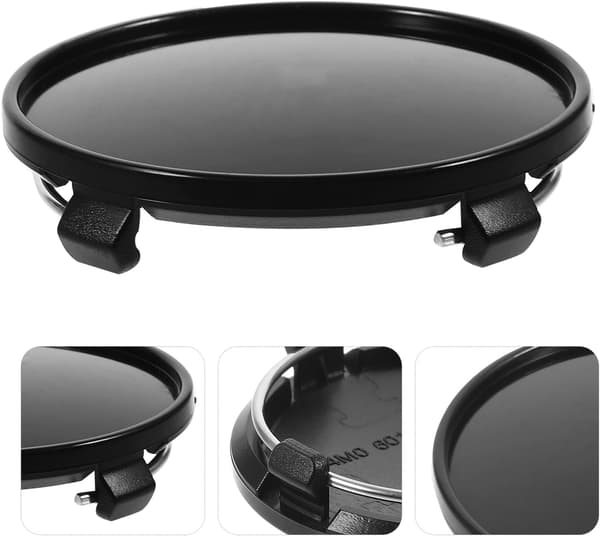 4 st Navkapslar för bilfälgar Centrumkåpor för bilmodifiering Svarta navkapslar