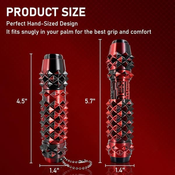 Spiky Fidget Toy Keychain 6-in-1 Stress Relief Clicker Spinner Maze Roller Storage [Ho]