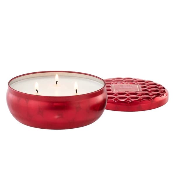 Voluspa 3-Wick Candle Decorative Tin Cherry Gloss 340g Rød Röd