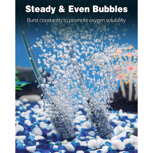 Aquarium Air Stone, Bubble Diffuser, for Aquariums, 10-Pack