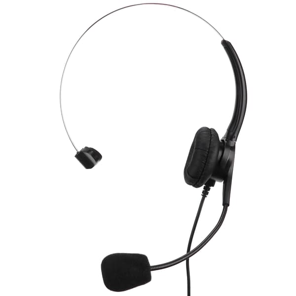 RJ9 Telefonheadset, Call Center Headset, Støjreducerende, Kablet, Professionelt, Mono Headset med Mikrofon