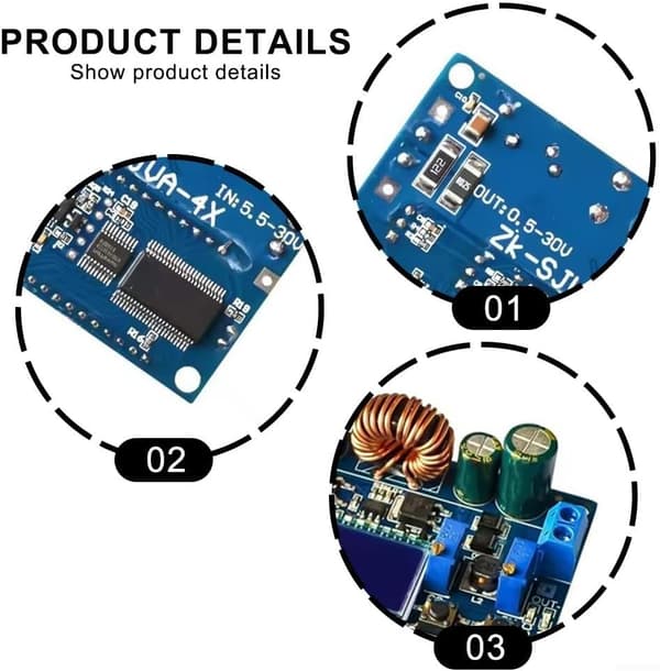 Buck-Boost Input, Output, Step-Up Justerbar Konverteringsmodul LCD Voltmeter Ammeter, 5.5-30V 0.5-30V 35W Strøm, Step-Down Spændingsregulator til Industriel