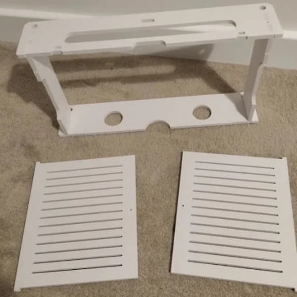 (pow yeah!) Wireless Wifi Router Box Wooden Box Cable Plus Wire Bracket Wall Mounted Plug Shelf L