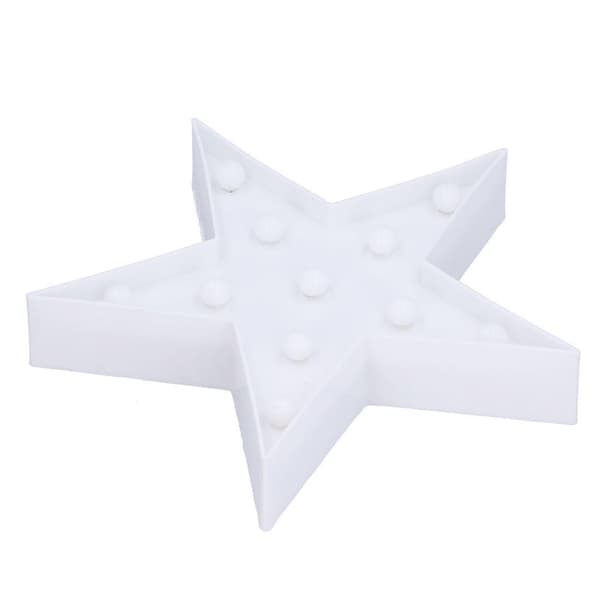 11LED Hvid Stjerneformet Modellampe LED Dekorationsnat Varm Hvid Lampe til Hjemmefest