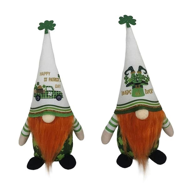 Tomtedukker til St. Patricks Dag, Grøn Ansigtsløs Dukke, Dekoration til Hjemmet - A