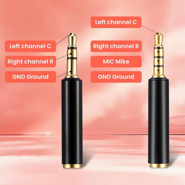 4-pakning 3,5 mm TRS hann