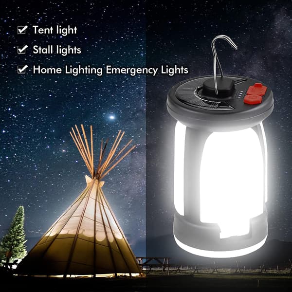 USB-genopladelig solcellecampinglampe sammenklappelig LED-campinglampe Po