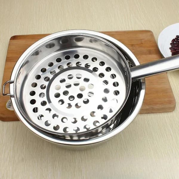 Large Hole Cold Shrimp Sieve Vegetable Fruit Colander Drying Basket Metal Single Handle