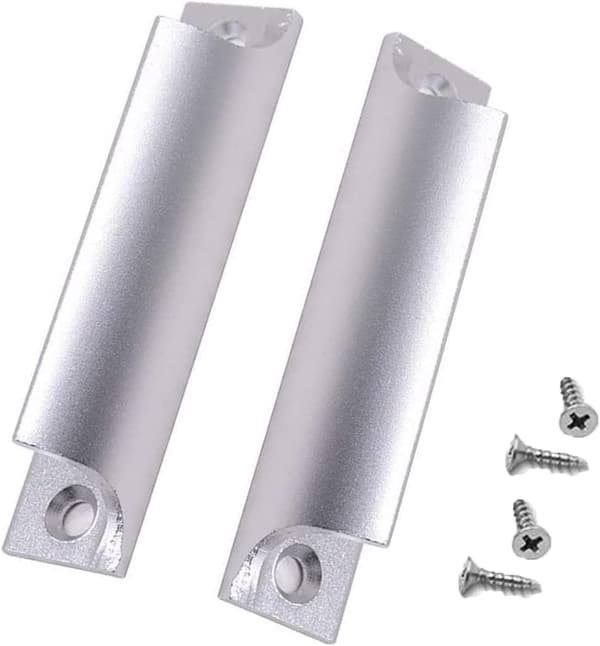 Sliding Door Handle - Kitchen Cabinet Handle - Balcony Door Handle, Suitable for Sliding Doors, Wooden Doors, Windows with 4 Screws (Silver)