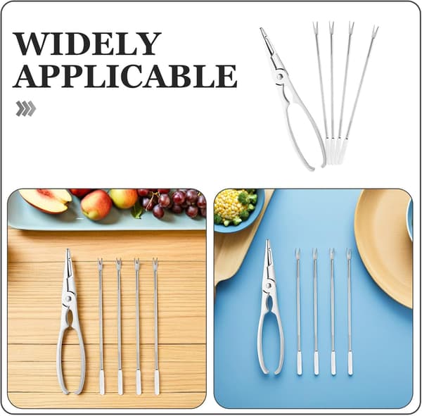 Stainless Steel Crab Tools for Eating Silverfish and Shellfish, Crab Shell Crackers for Eating Seafood