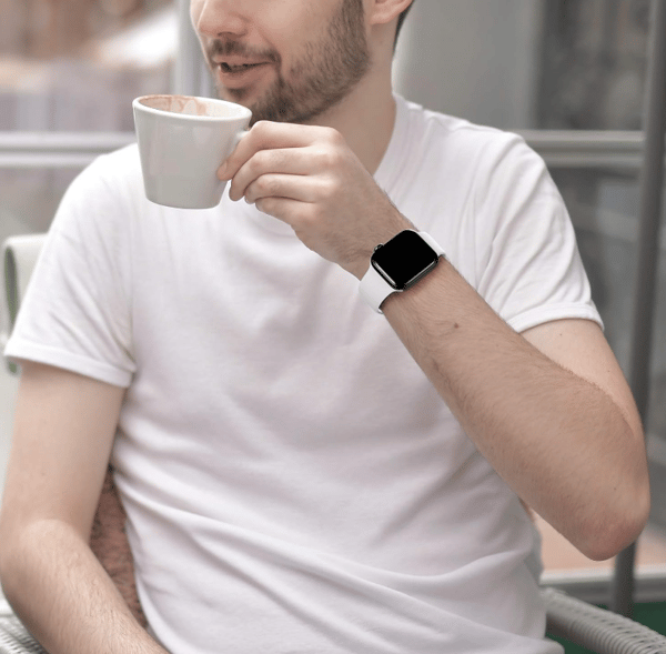 Kompatibel med Apple Watch 7/6-rem, iwatch 8 spenne silikonrem