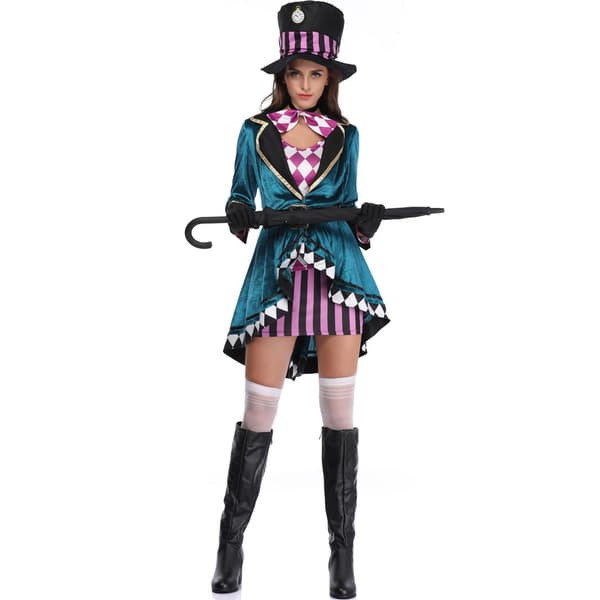 Halloween-kostyme som sirkusmagiker for kvinner XL