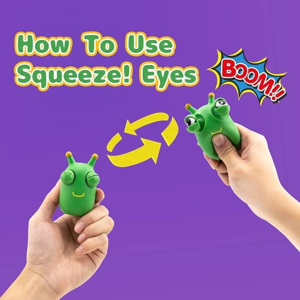 2 st Gröna Bug Leksaker med Utpoppande Ögon Kläm Roliga Sensoriska Fidget Leksaker för Barn