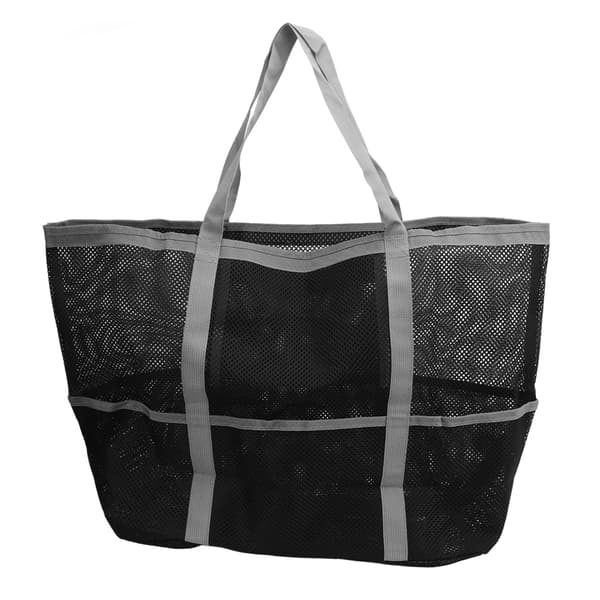 Sammenleggbar nylon skulderveske for strand, multifunksjonell reiseveske for camping, grå