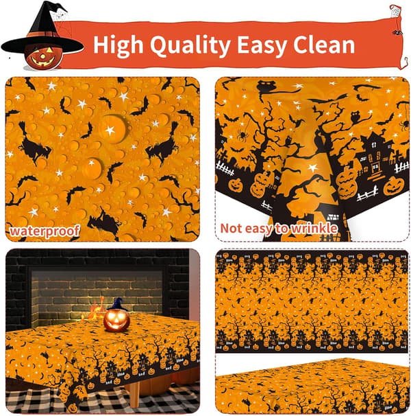 (2) 2-pack Halloween-bordsduk Halloween skräck bordsduk vatten