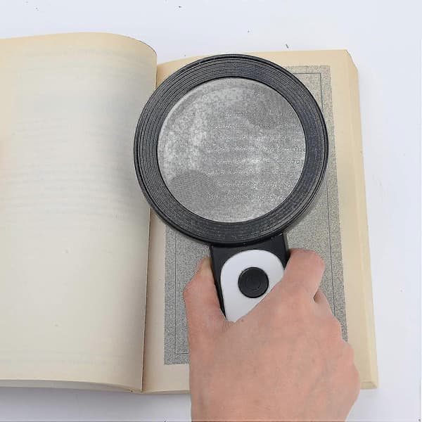 Magnifying Glass with Light, 30X Handheld Large 18LED Cold and Warm Light with 3 Modes, Illuminated Magnifier