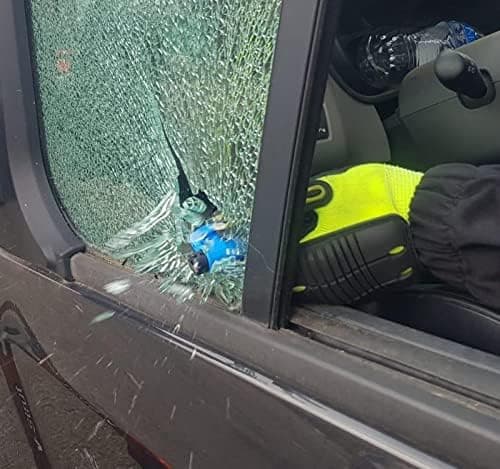 Sæt med 2 røde bilrudehammere Mini bilrudehammere