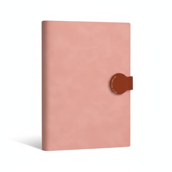 B5 Loose-leaf Notebook, Soft PU Cover, Buckle, Thick Lined Pages for Study and Office Notes Yellow casing Yellow casing