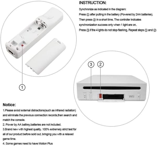 Trådløs controller og Nunchuk 2-pak til Wii og Wii U [JUN]