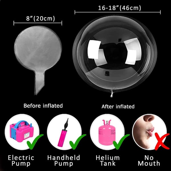 Klara LED Bobo Ballonger Kallvitt 6-pack (1 förpackning)