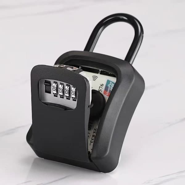 Key Cabinet/Key Hider with Combination Lock Black Black