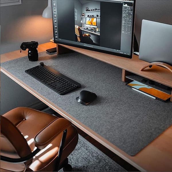 Large Felt Keyboard and Mouse Pad, 900x400x30mm, Felt Desk Mat/Table Pad