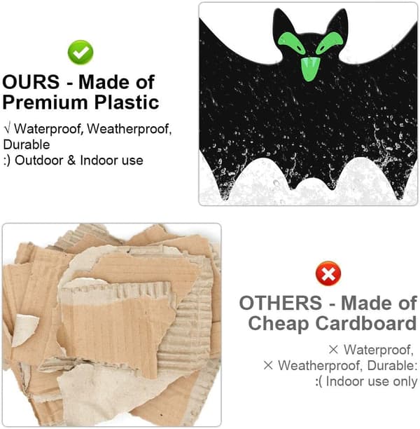 18 Flying Bat Decorations for Outdoor Halloween Display [JUN]