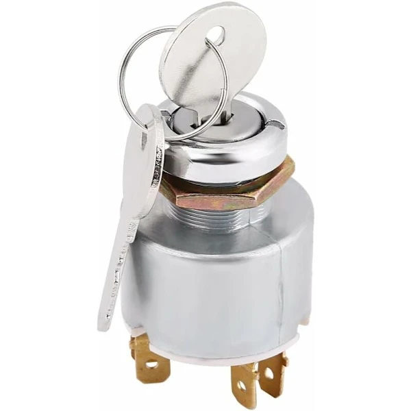 Ignition Switch, 12V Universal Engine Start Switch 3 Positions ON OFF Ignition Control Switch with Key