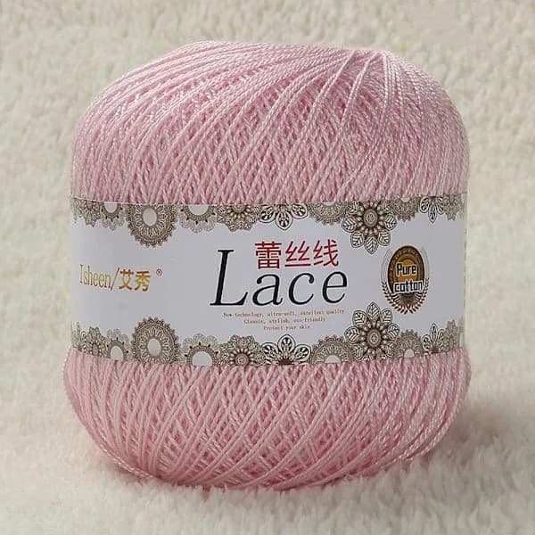 50g/Nøste Garn Heklegarn Bomullsblonder ROSA rosa