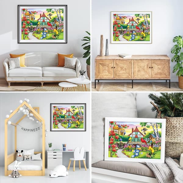 Blomst, diamant, rhinstein, diamantbroderi, landskap, diamo
