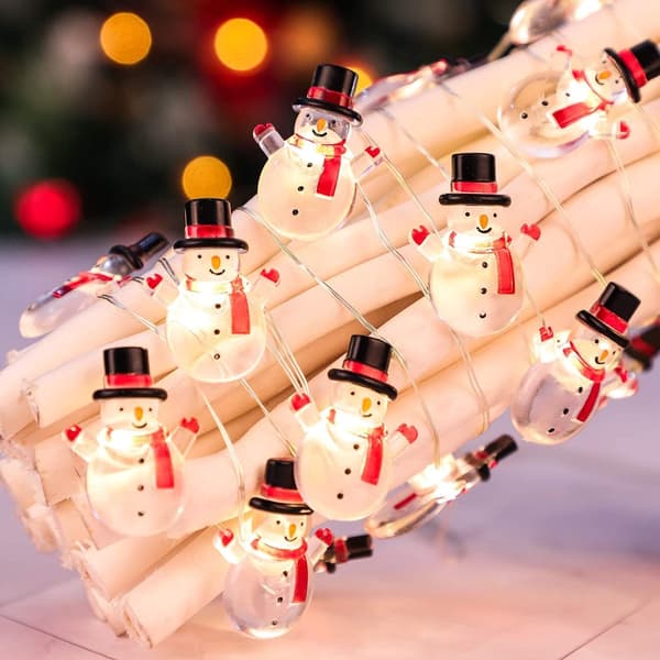Julelysslynge 3 meter 20 LED Snømann Fairy Lights 2M 2M