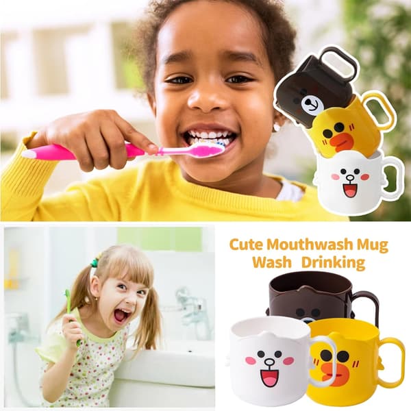 Multifunctional Cartoon Wash Cup 3 Pieces