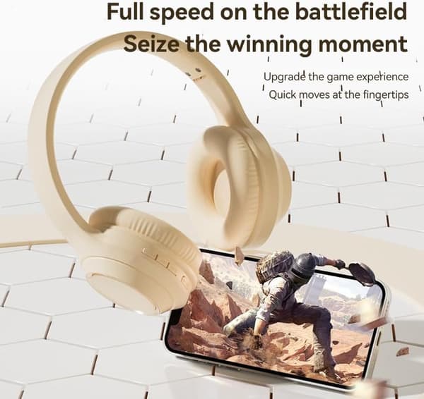Over-Ear Foldbart Justerbart Headset, Bærbar Lang Holdbarhed Trådløs Kort, Dobbelt Stereo Støjreducerende Headset - Yunyan Sort
