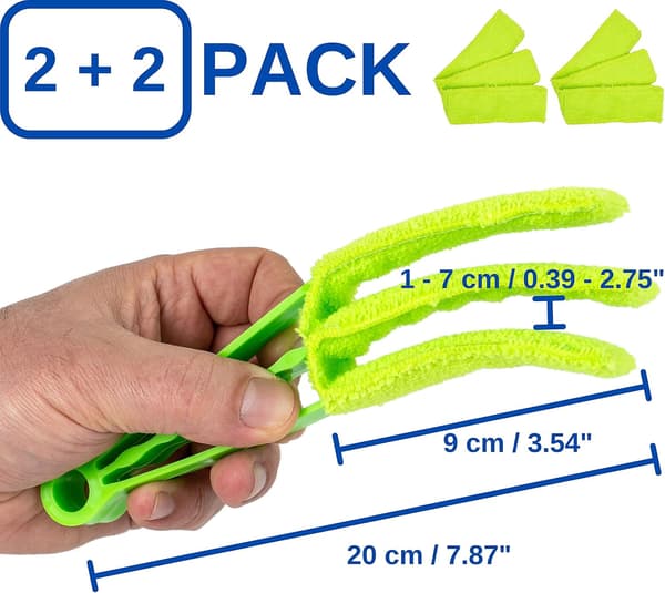 Rengöringsborste, 2-pack, för persienner, rullgardiner och S