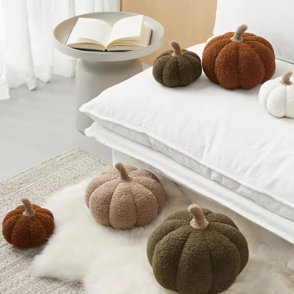 Græskar Plys Pude - Brun Thanksgiving & Halloween Dekorativ Sofapude [JUN]