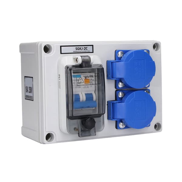 Tysk Dobbelt Stikkontakt 230V 40A 1P+N RCD 200-250V