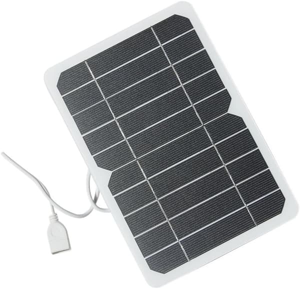 USB-oplader til camping og vandreture, powerbank til telefoner 5W monokrystallinsk solpanel til bærbare tablets