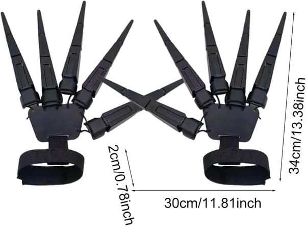Halloween Articulated Finger Extensions - Horror Skeleton Bone Claw Hand Flexible Fingers - Cosplay Props Masquerade Accessories