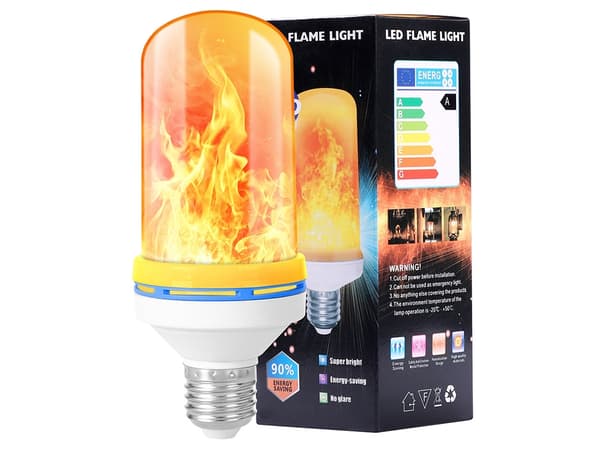 LED-pære E27-sokkel - Realistisk flammeeffekt