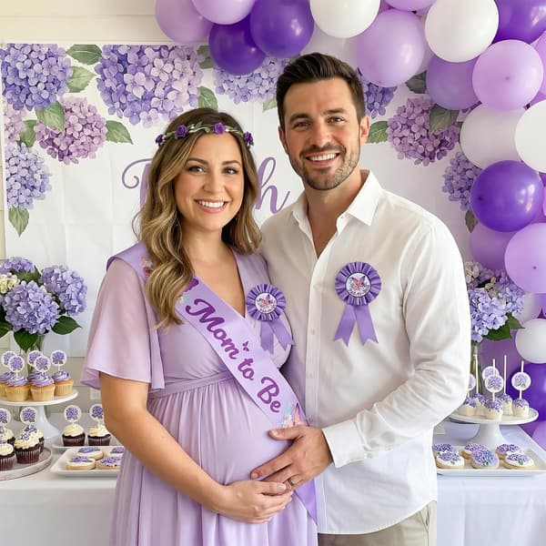 Sommerfugltema \"Mom To Be\" for fest