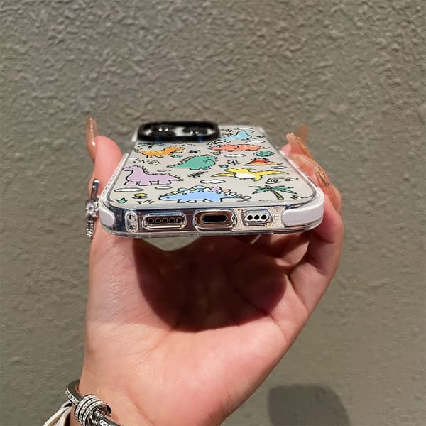 Cover til iPhone 13, Gennemsigtigt TPU-stødfangercover med design