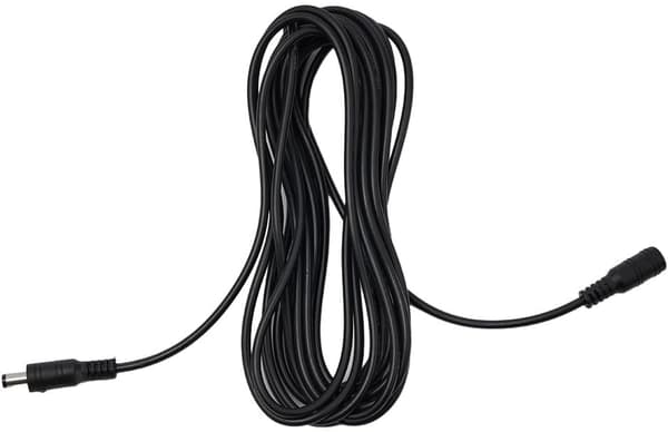 DC5 5 2 forlængerledning 1m kobberkerne, kamera og 1mm strømkabel 12V, længde, sort, til CCTV lavstrømsenheder (5 meter)