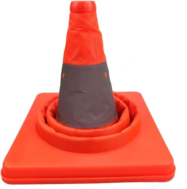 Sammenleggbare trafikkjegler sammenleggbare 30 cm oransje multifunksjonell sikkerhetskjegle 30cm 30cm