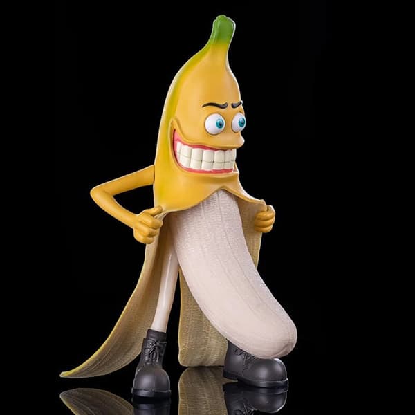 Stygg banan trädgårdsstaty heminredning