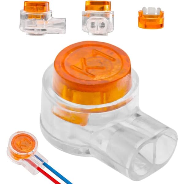 20-pack K1 Low Current Connectors for Telecom/Signal Cable, Quick Connect for Pressing 2 Wires