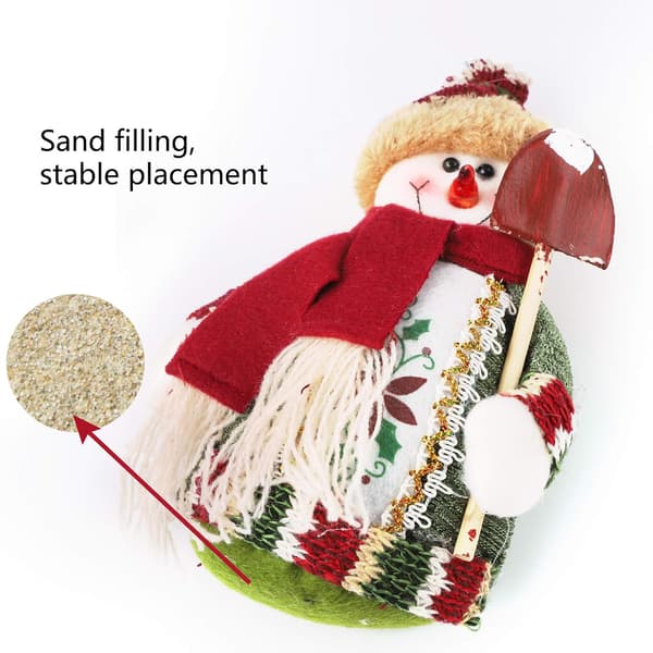 3 delar jul sittande prydnad, plysch tomte snögubbe ren