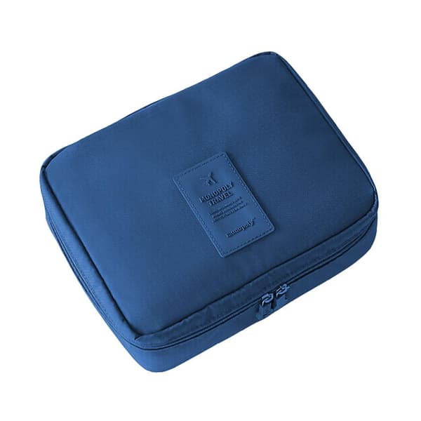 Spacious Nylon Travel Toiletry Bag - Various Colors Blå blue