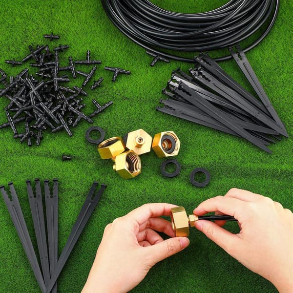 6 sett messing slangeadapter 3/4\" hunn til 1/4\" rørkobling